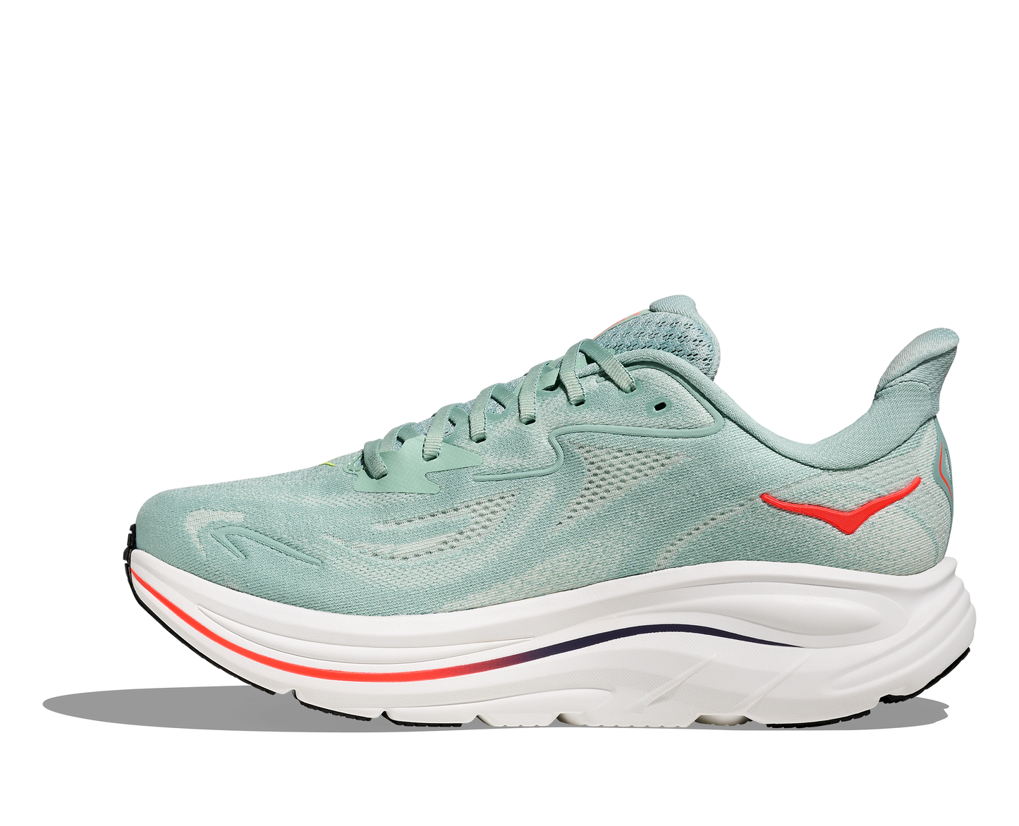 Hoka Clifton 10 Sage Neon Flame