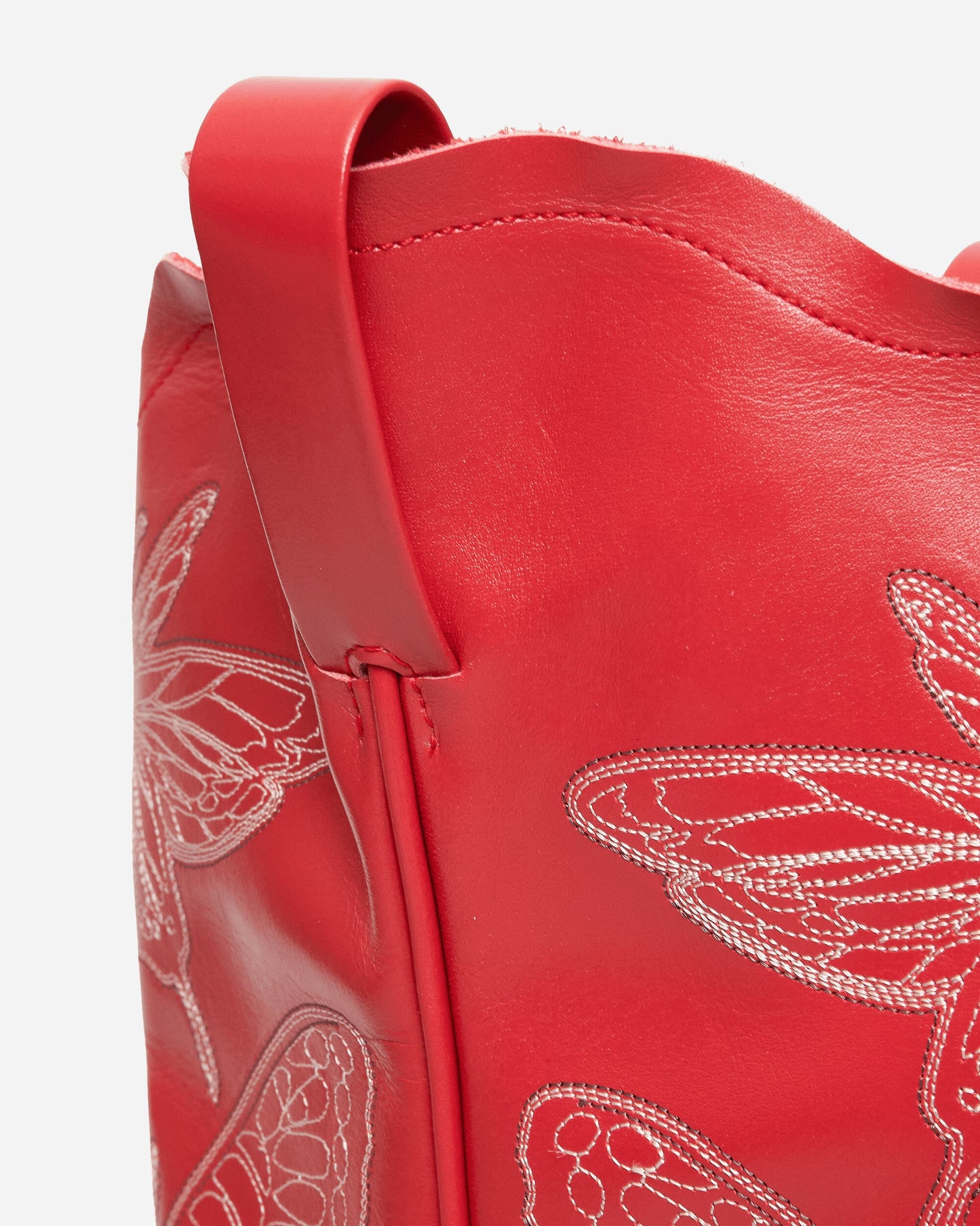 Women's Leather Western Boots Red