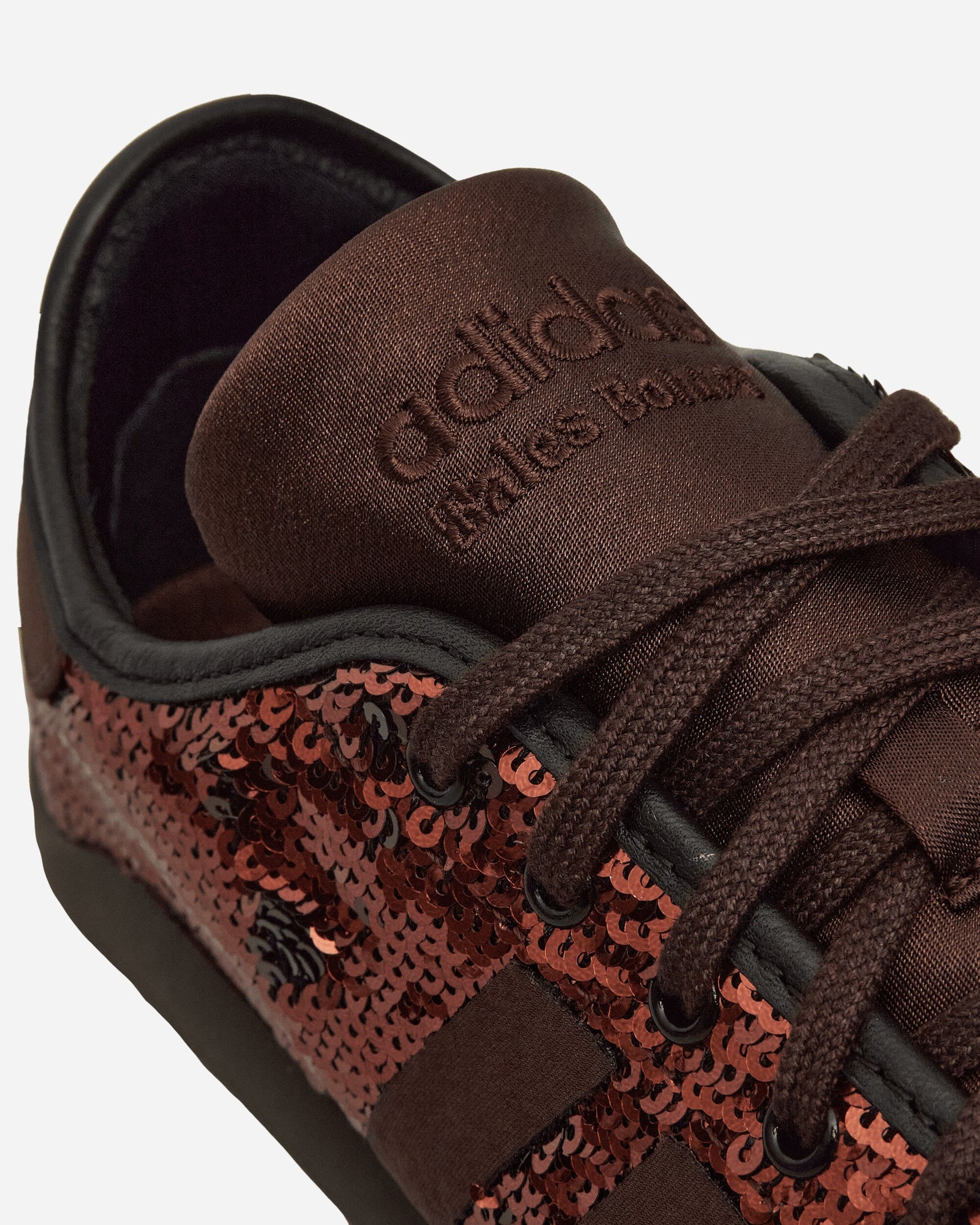 Wales Bonner Karintha Lo Sequin Sneakers Dark Brown / Core Black