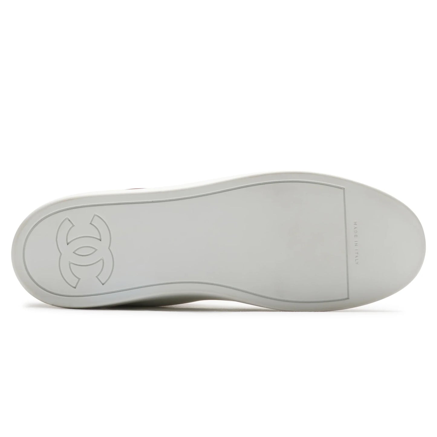 Chanel CC High White Red Velvet Sneaker