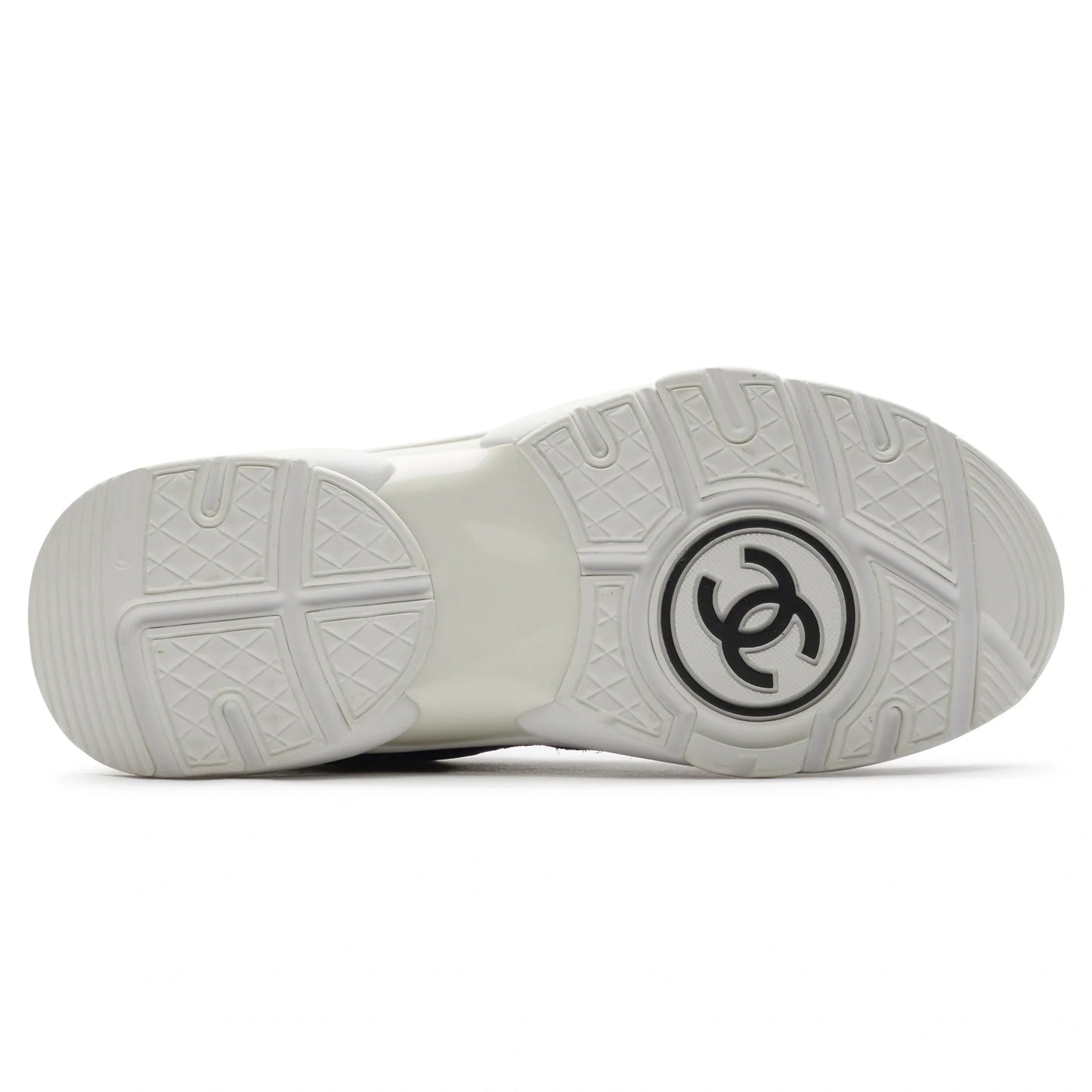 Chanel CC Logo Suede Nylon Purple Blue Sneaker