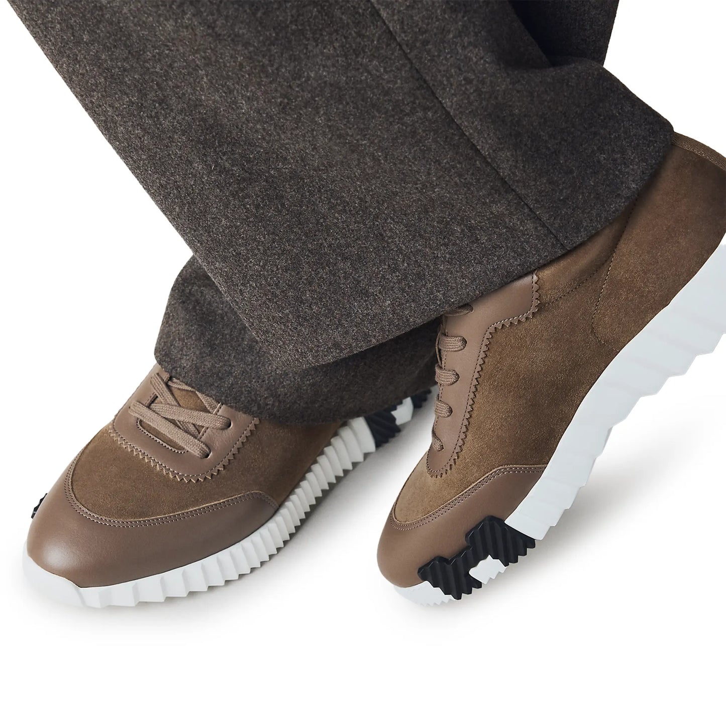 Hermès Paris Bouncing Calf Sneaker Étoupe