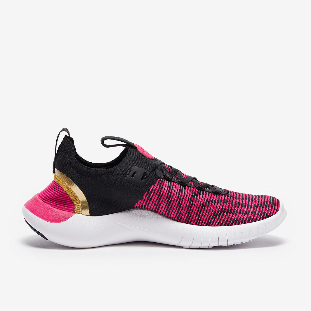 Nike Womens Free Run Next Nature Flyknit - Black/Metallic Gold