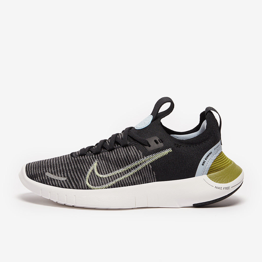 Nike Womens Free Run Next Nature Flyknit - Black/Soft Yellow