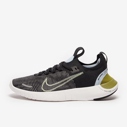 Nike Womens Free Run Next Nature Flyknit - Black/Soft Yellow