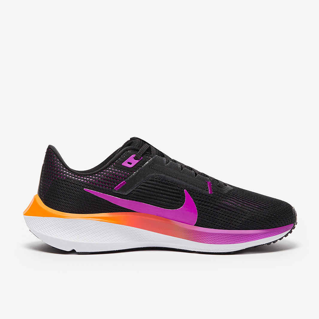 Nike Womens Pegasus 40 - Black/Hyper Violet-Laser Orange