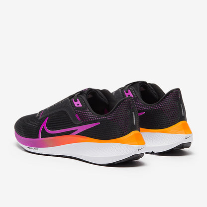 Nike Womens Pegasus 40 - Black/Hyper Violet-Laser Orange