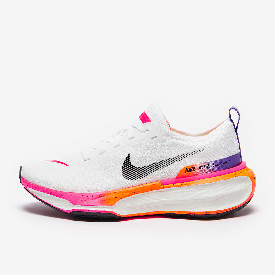 Nike Womens Invincible Run Flyknit 3 - White/Black-Bright Mango