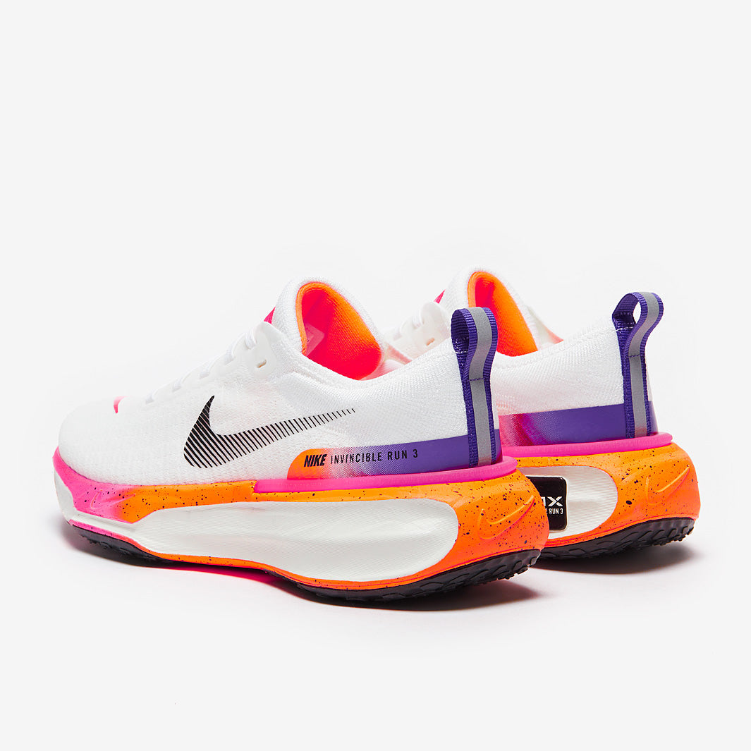 Nike Womens Invincible Run Flyknit 3 - White/Black-Bright Mango