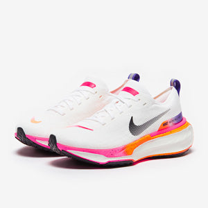 Nike Womens Invincible Run Flyknit 3 - White/Black-Bright Mango