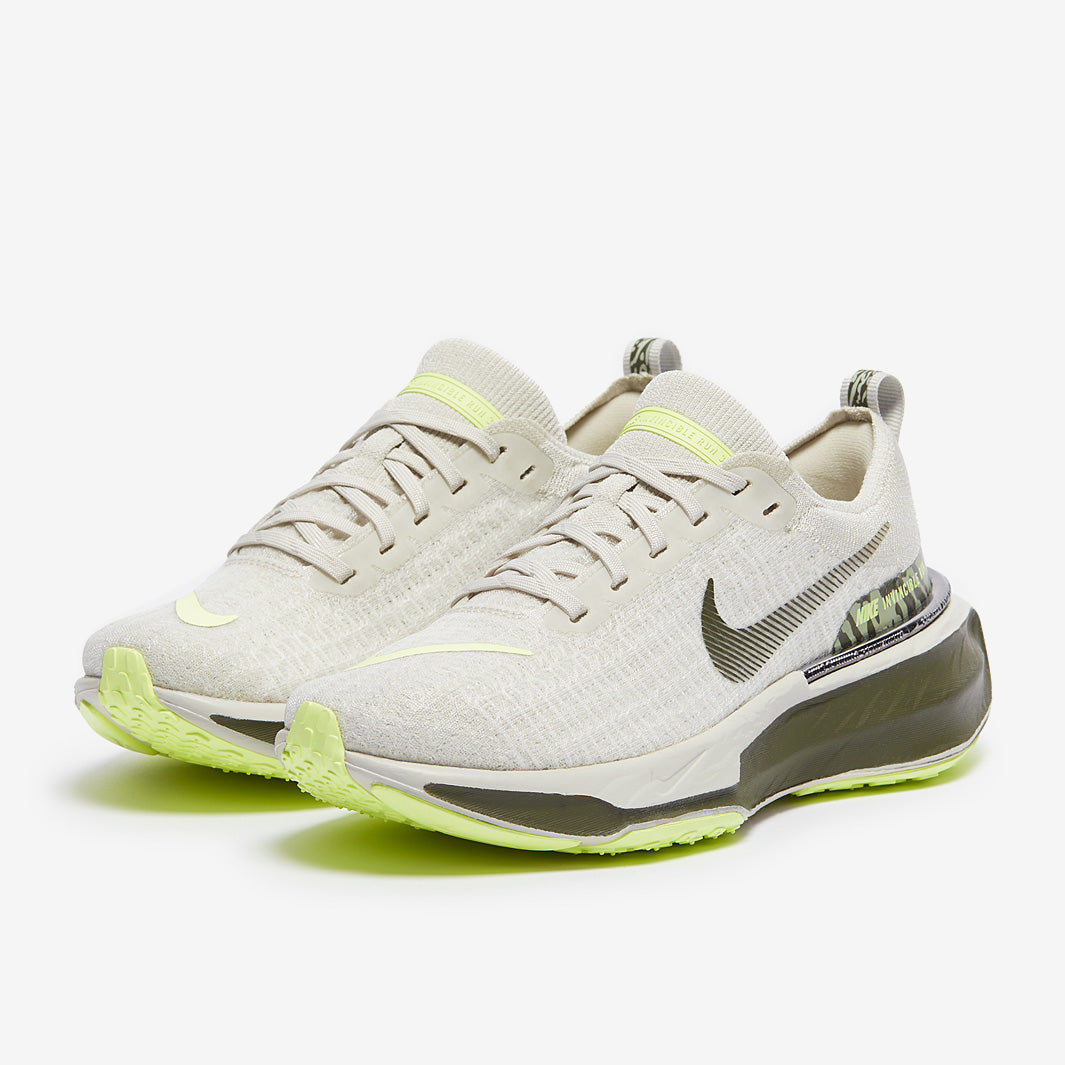 Nike Womens Invincible 3 Premium - Light Bone/Cargo Khaki-Barely Volt