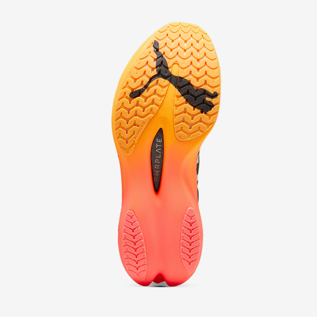Puma Womens Deviate Nitro Elite 3 FGL - Puma White-Sunset Glow