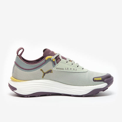 Puma Womens Voyage Nitro 3 Tech - Green Fog-Midnight Plum