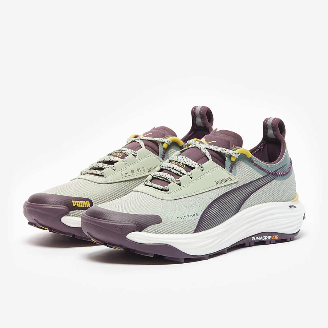 Puma Womens Voyage Nitro 3 Tech - Green Fog-Midnight Plum