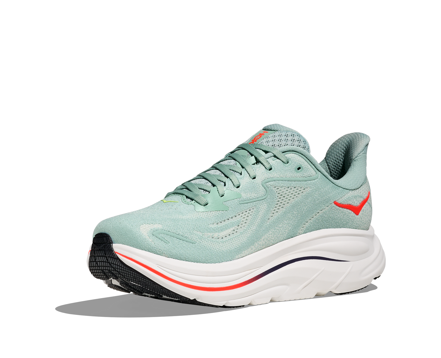 Hoka Clifton 10 Sage Neon Flame