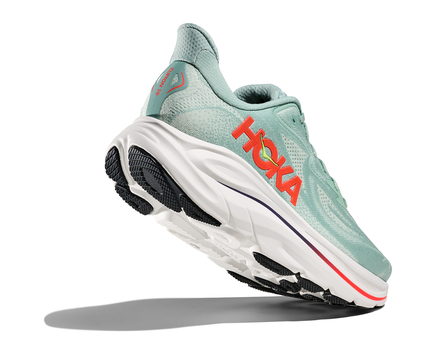Hoka Clifton 10 Sage Neon Flame