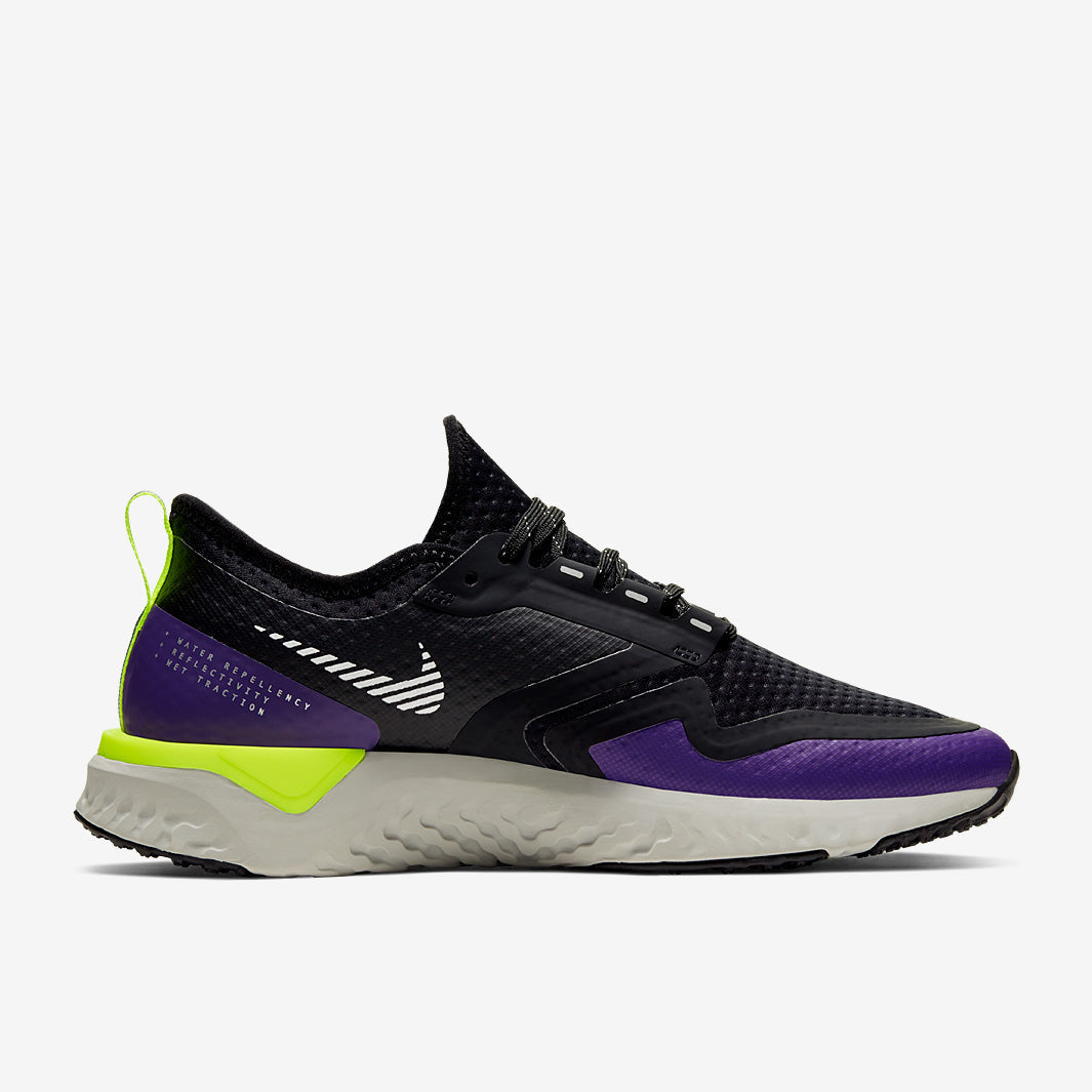 Nike Womens Odyssey React 2 Shield - Black/Metallic Silver