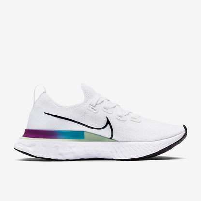 Nike Womens React Infinity Run Flyknit - White/Black-Vapor Green