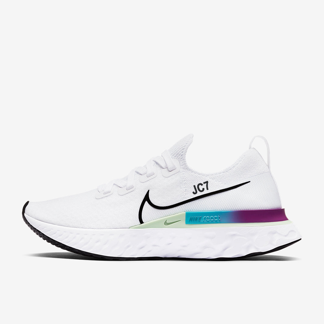 Nike Womens React Infinity Run Flyknit - White/Black-Vapor Green