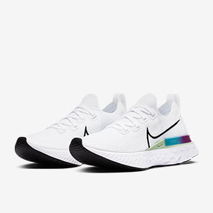 Nike Womens React Infinity Run Flyknit - White/Black-Vapor Green