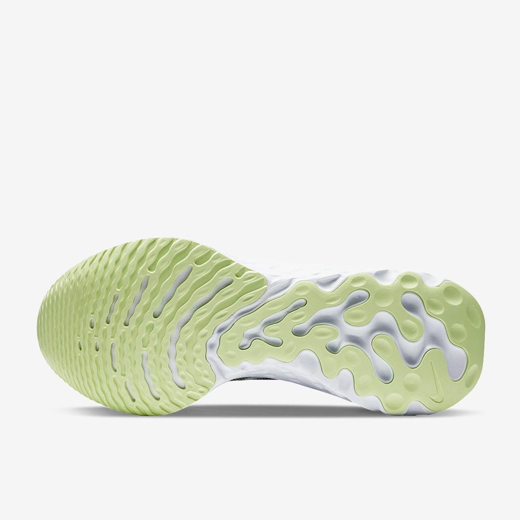Nike Womens React Infinity Run Flyknit - Black/White-Barely Volt
