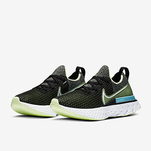 Nike Womens React Infinity Run Flyknit - Black/White-Barely Volt