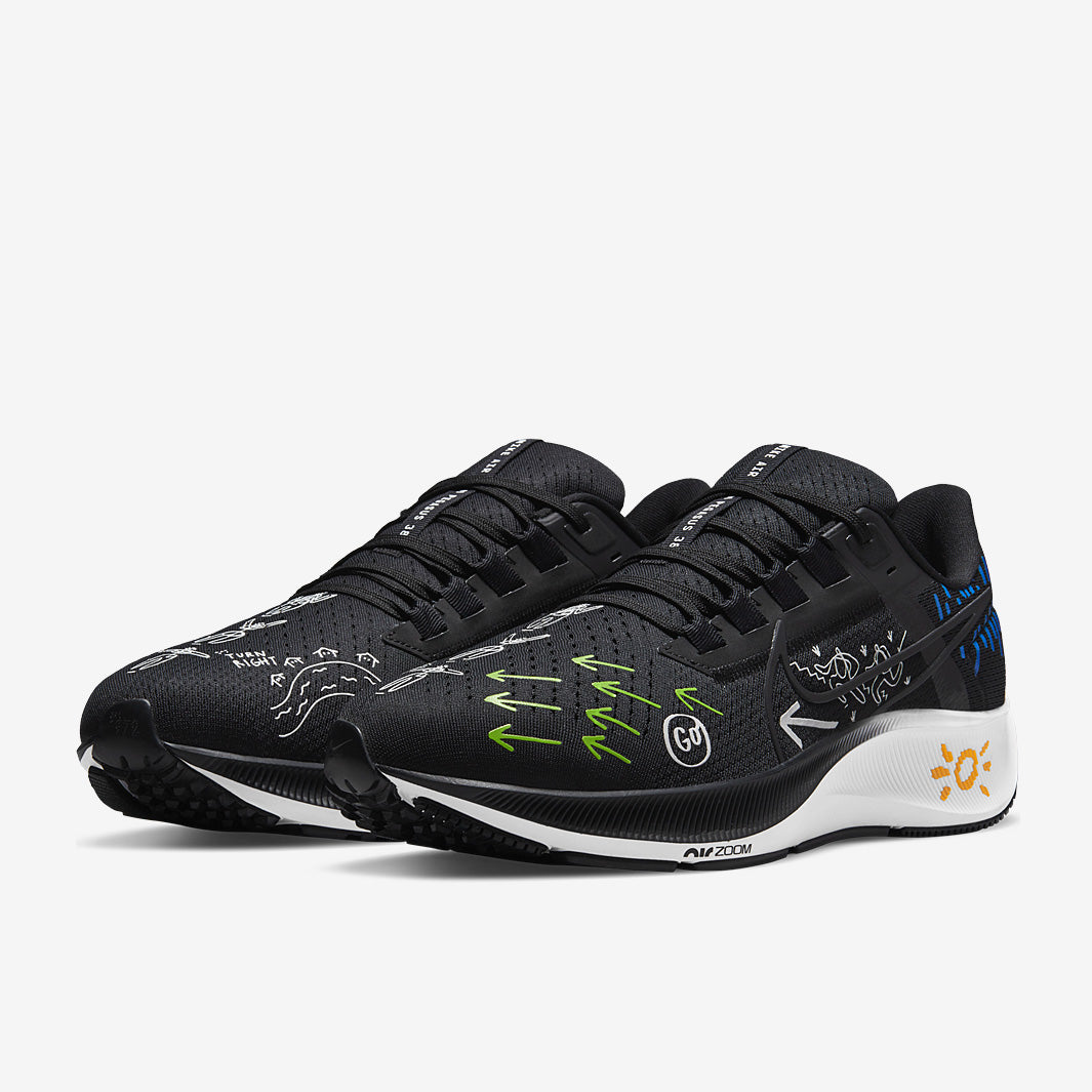 Nike Air Zoom Pegasus 38 - Black/Black-Action Green