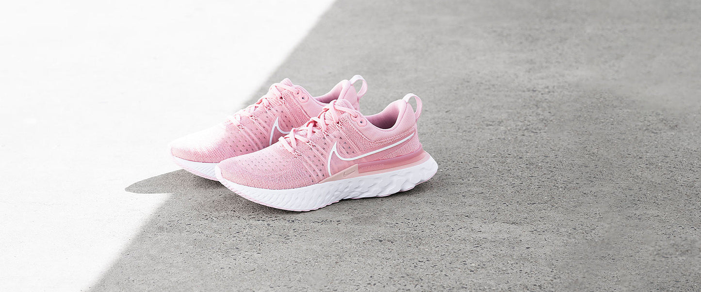 Nike Womens React Infinity Run Flyknit 2 - Pink Glaze/White