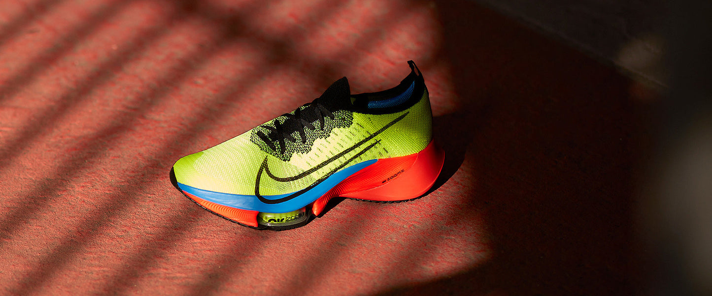 Nike Tempo Next Percent Flyknit - Volt/Black-Bright Crimson