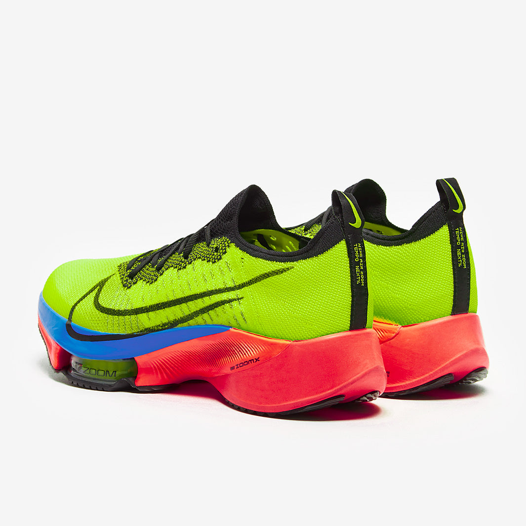 Nike Tempo Next Percent Flyknit - Volt/Black-Bright Crimson