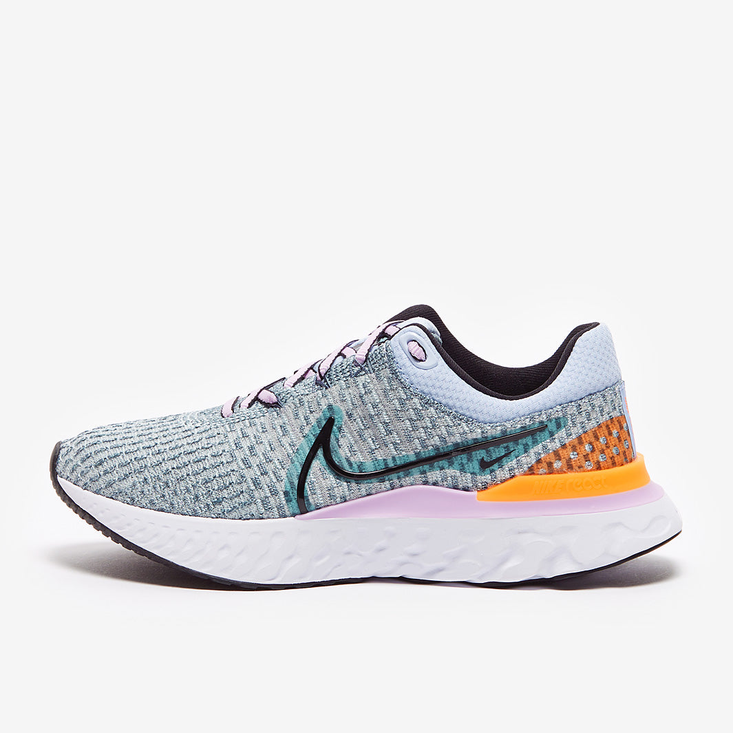 Nike Womens React Infinity Run Flyknit 3 - Ocean Cube/Black-Worn Blue