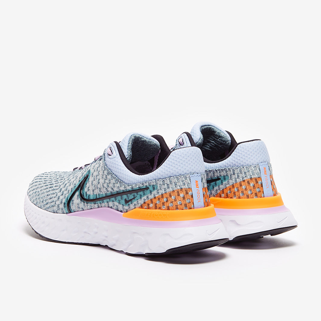 Nike Womens React Infinity Run Flyknit 3 - Ocean Cube/Black-Worn Blue