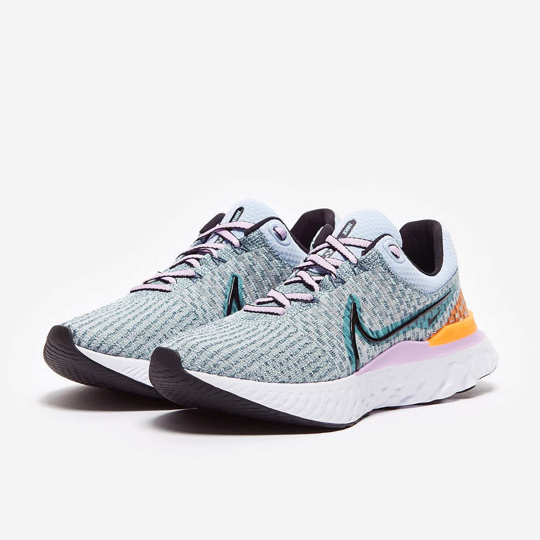 Nike Womens React Infinity Run Flyknit 3 - Ocean Cube/Black-Worn Blue