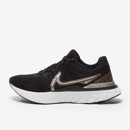 Nike Womens Infinity Run Flyknit 3 - Black/Metallic Silver