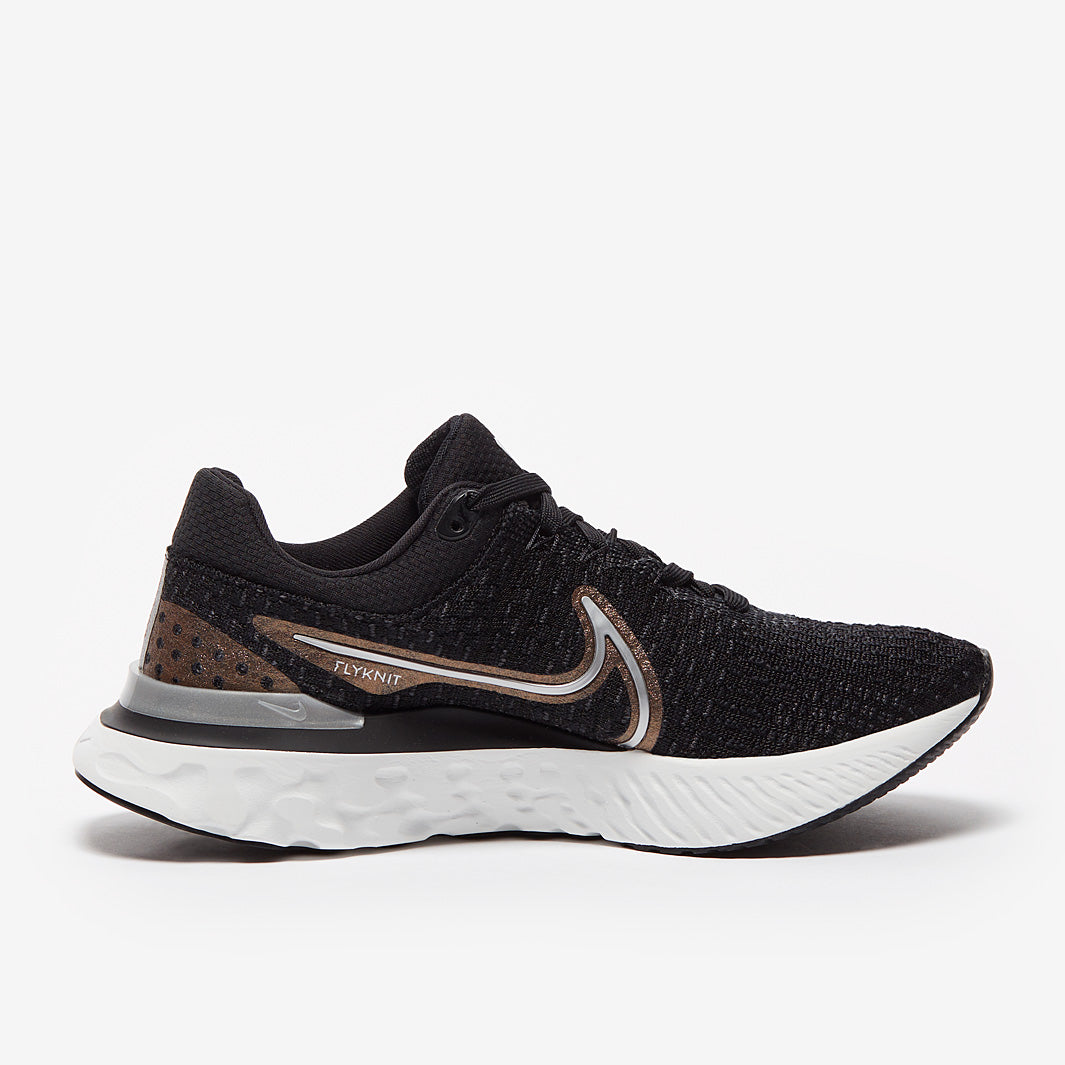 Nike Womens Infinity Run Flyknit 3 - Black/Metallic Silver
