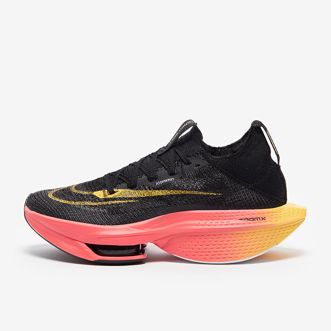 Nike Womens Alphafly Next Percent 2 - Black/Topaz Gold Sea Coral - Black/Topaz/Gold-Sea/Coral