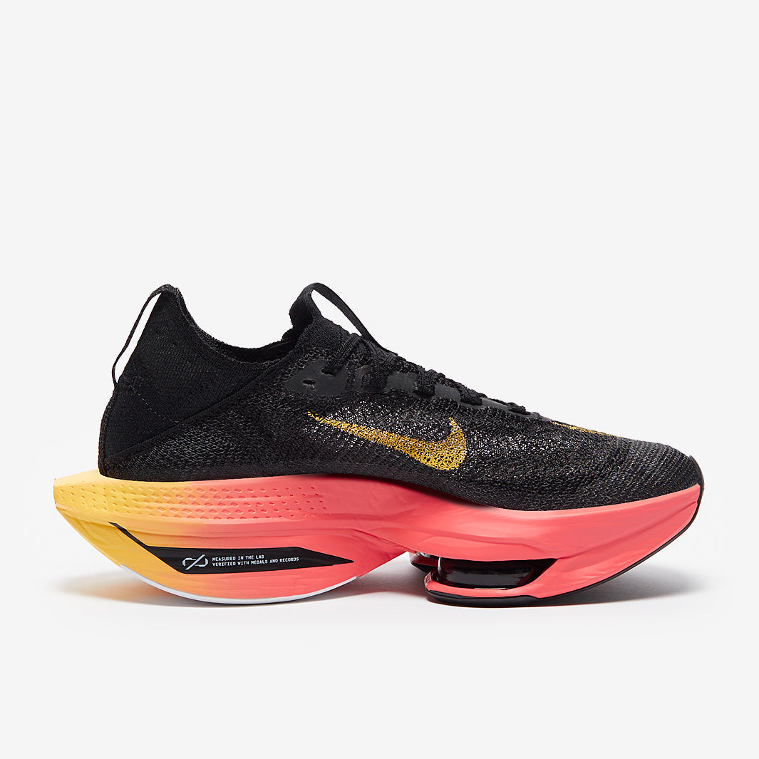 Nike Womens Alphafly Next Percent 2 - Black/Topaz Gold Sea Coral - Black/Topaz/Gold-Sea/Coral