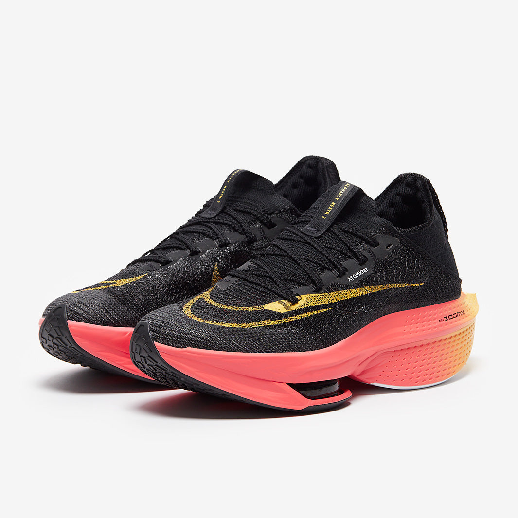 Nike Womens Alphafly Next Percent 2 - Black/Topaz Gold Sea Coral - Black/Topaz/Gold-Sea/Coral