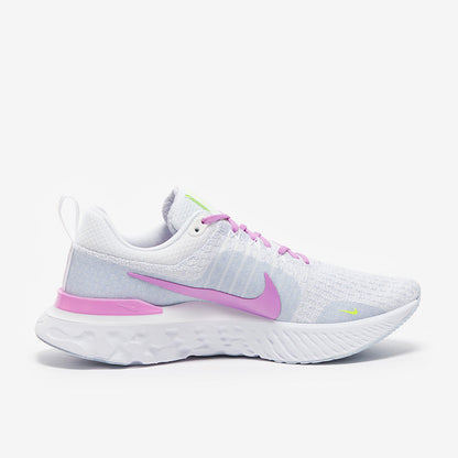 Nike Womens Infinity Run FK 3 - White/Rush Fuchsia-Blue Tint