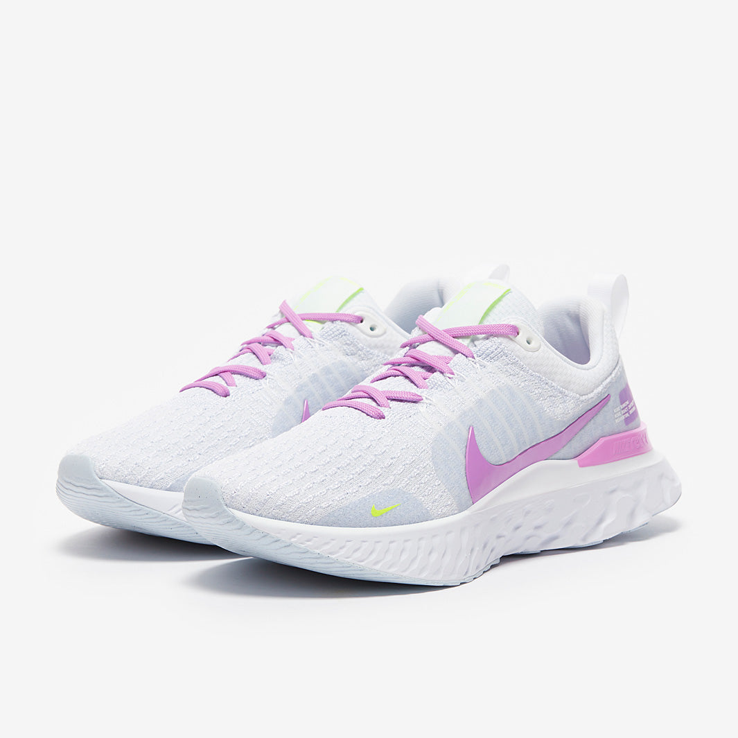 Nike Womens Infinity Run FK 3 - White/Rush Fuchsia-Blue Tint