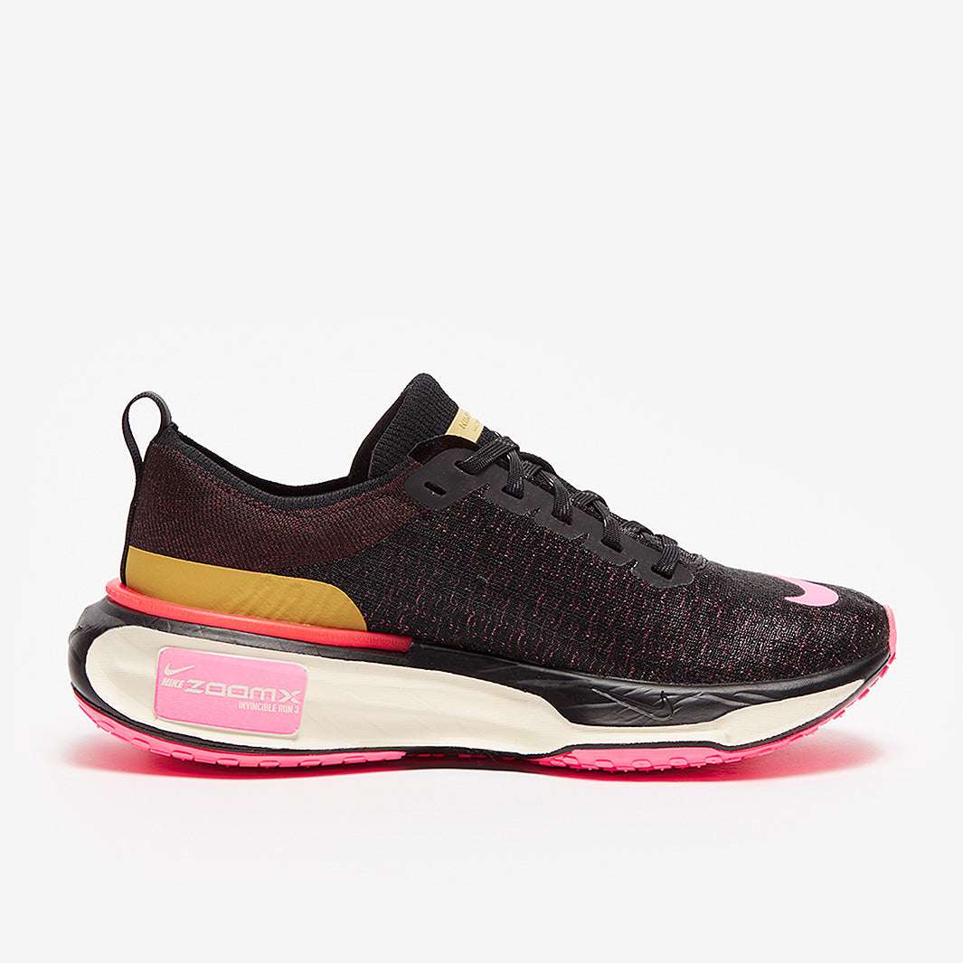 Nike Womens ZoomX Invincible Run Flyknit 3 - Earth/Pink Spell-Black