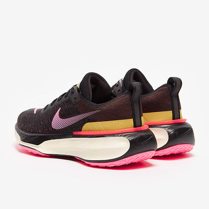 Nike Womens ZoomX Invincible Run Flyknit 3 - Earth/Pink Spell-Black