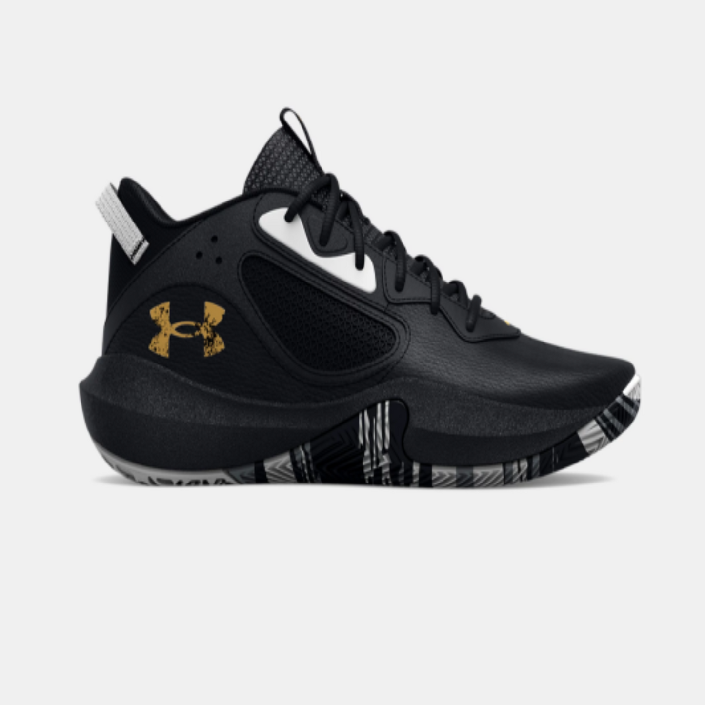 Under Armour Unisex Lockdown 6 Basketball Shoes "Black Metallic Gold"