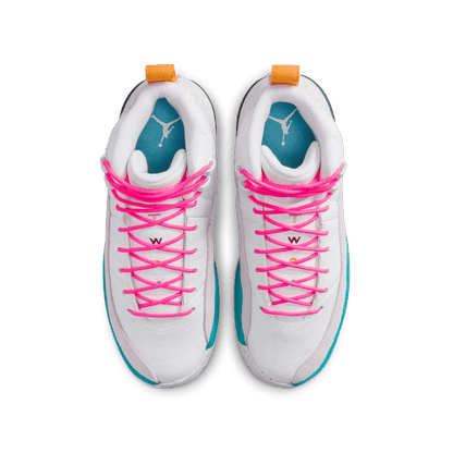 Big Kids' Air Jordan 12 Retro "White Vapor Green"