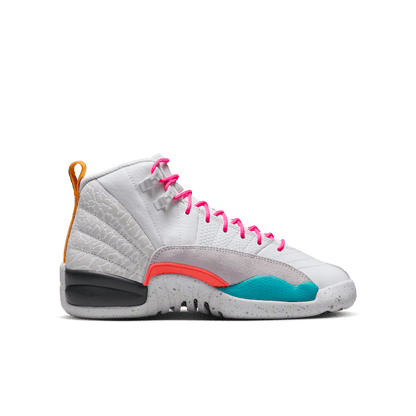 Big Kids' Air Jordan 12 Retro "White Vapor Green"