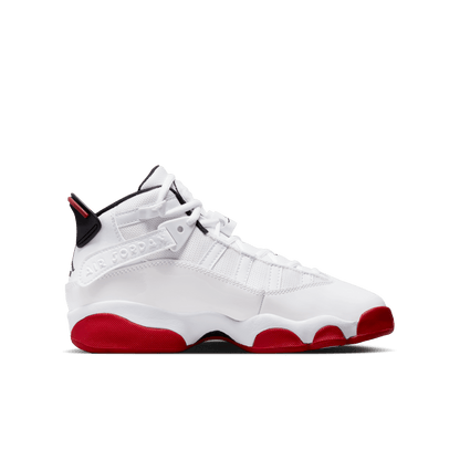 Big Kids' Jordan 6 Rings "White University Red"