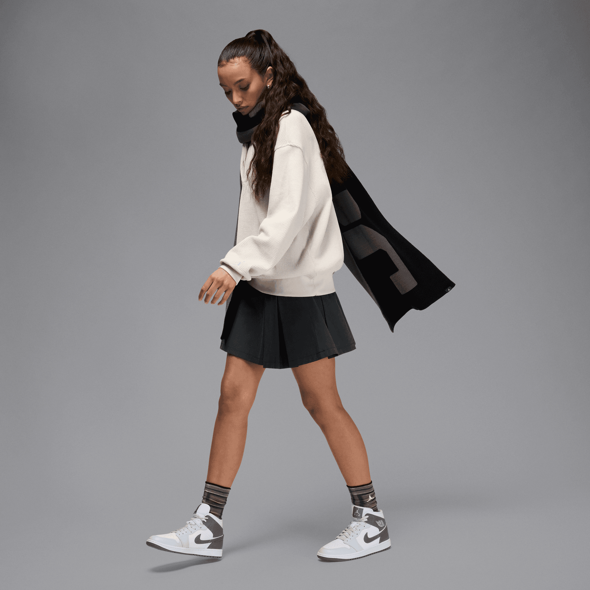 Women's Air Jordan 1 Mid "White Smoke Grey"