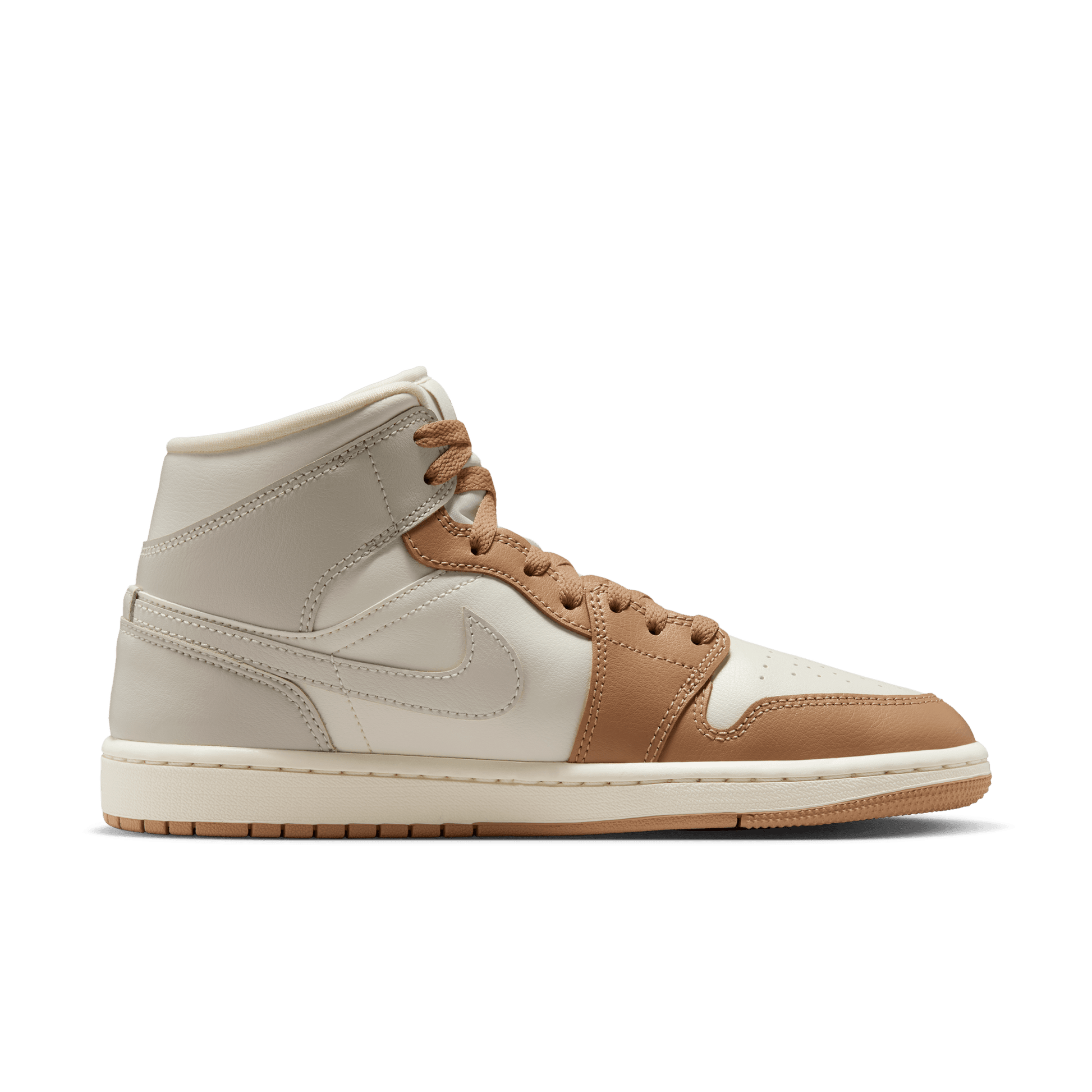 Women's Air Jordan 1 Mid "Tan Toe"