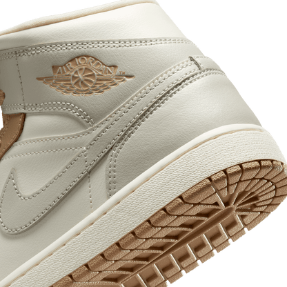 Women's Air Jordan 1 Mid "Tan Toe"