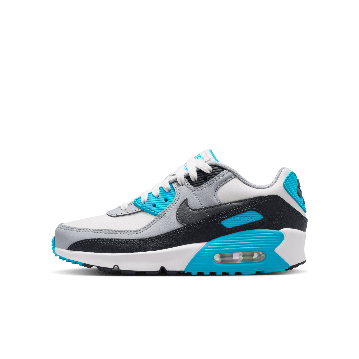 Big Kids’ Nike Air Max 90 LTR "Platinum Tint Blue Lightning"